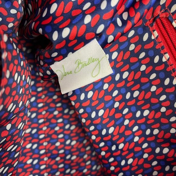 Vera Bradley Light Weight Fabric Handbag or Shoulder Purse, Orange Blue Stripes - Picture 7 of 7